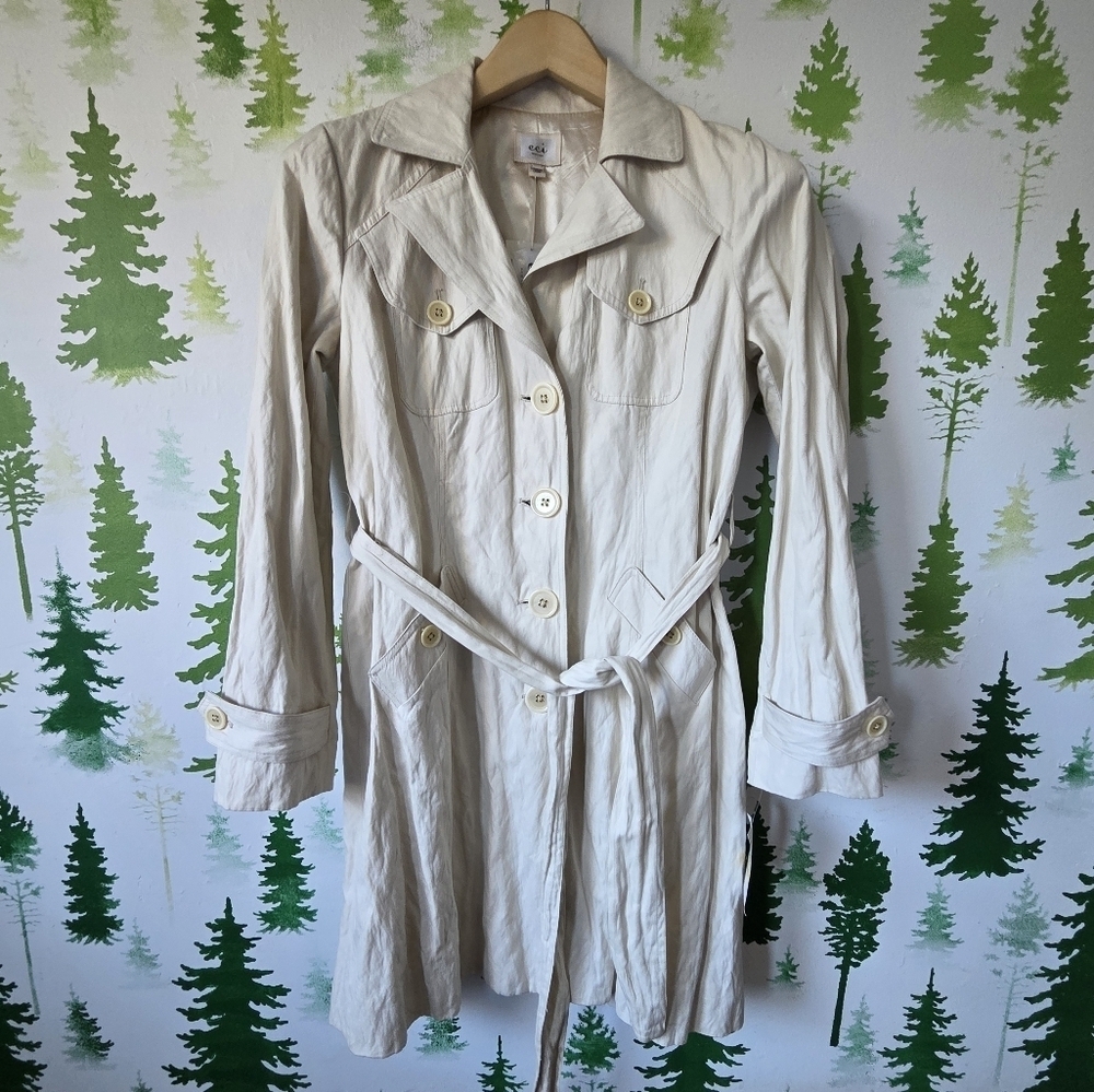 ECI Cream Trench Coat
